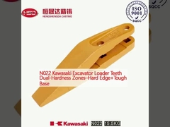 N022 Kawasaki Excavator Loader Teeth Dual-Hardness Zones ✅حاشیه سخت + پایه سخت