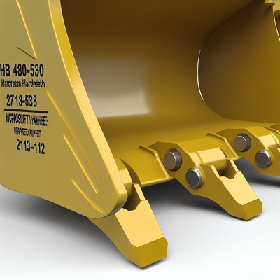 HB 480-530 سخت بودن دندانهای سطل حفاری با عرض استاندارد و آداپتور 2713-1218 برای کاربردهای حفاری سنگین
